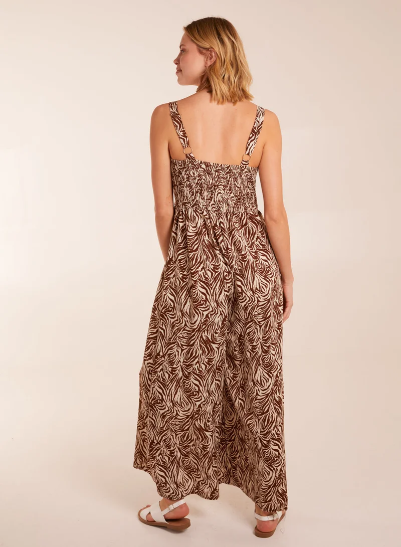 Blue Vanilla  Printed Side Pocket Jumpsuit for Women | Best Price UAE